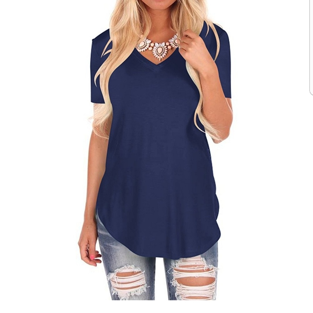 New. Womens Casual Curved Hem Long Sleeve T Shirt